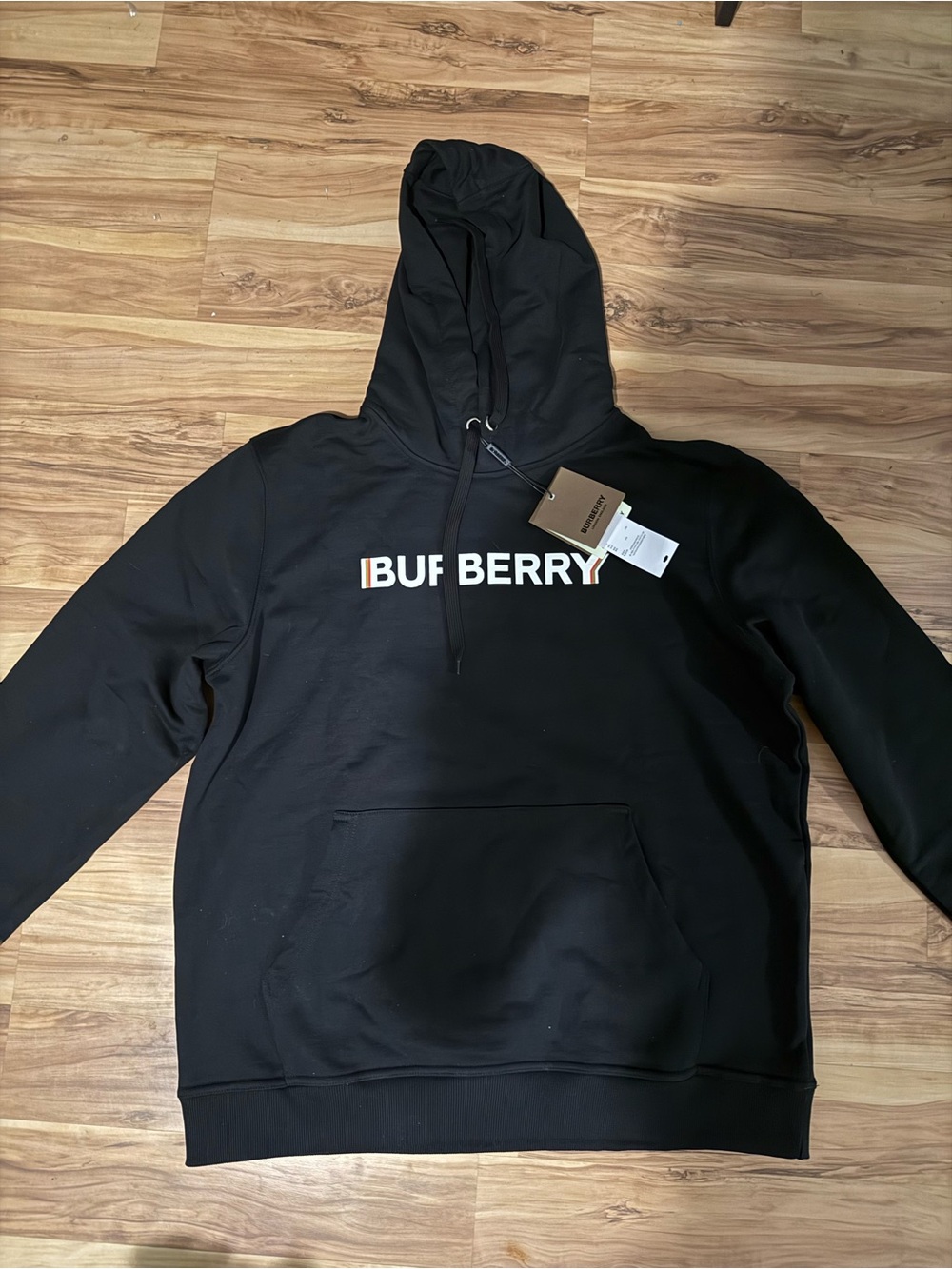 Burberry Black Logo Pullover Hoodie